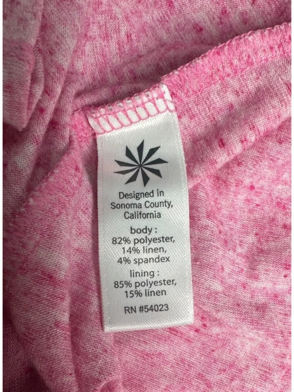 Athleta Charisma Dress Draped, Paradise Pink Heather, Keyhole Back, Size Small - Picture 4 of 6